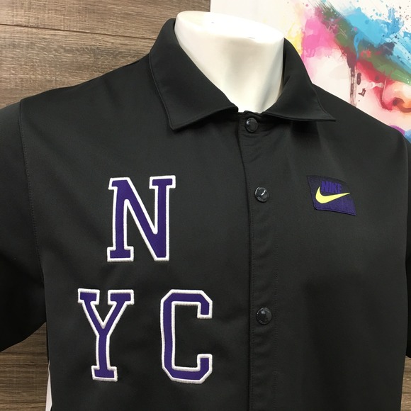 Nike Court New York Style Men's Size XL Padel T-Shirt‎ - Off Noir AT4303-045 - Picture 2 of 8